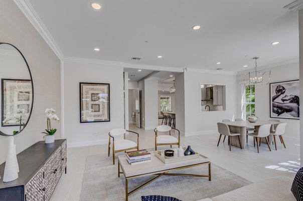 Dining room, Interior, Living room, Pendant Lights, Recessed Lighting