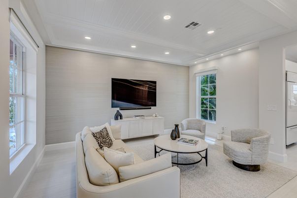Interior, Living room, Recessed Lighting