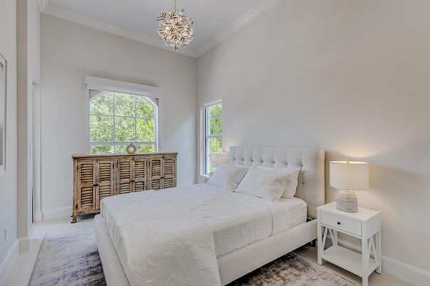 Bedroom, Chandelier, Interior