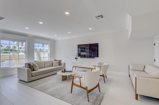 Interior, Living room, Recessed Lighting