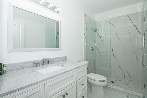 Bathroom, Glass Shower, Interior, Marble, Marble Walls