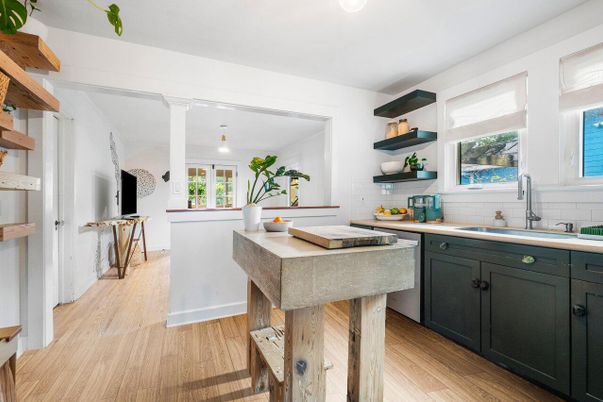 Interior, Kitchen, Wood Texture Flooring