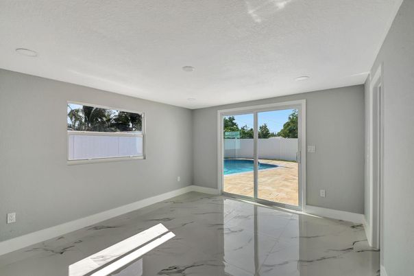 Empty room, Interior, Marble, Recessed Lighting