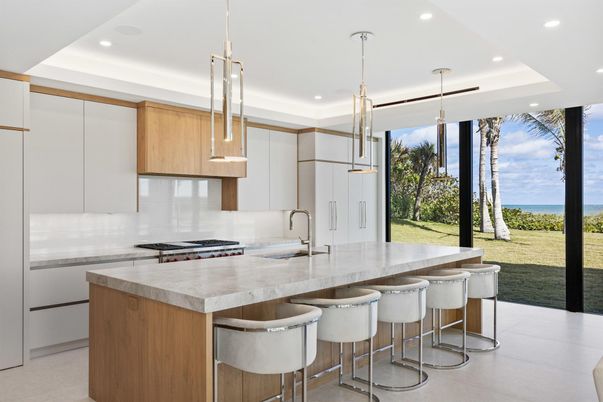 Interior, Kitchen, Pendant Lights, Recessed Lighting, Stainless Steel Appliances, Water