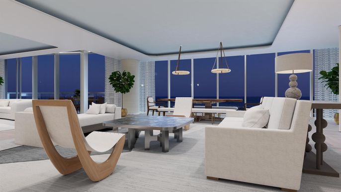 Dining room, Interior, Living room, Pendant Lights, Wood Texture Flooring