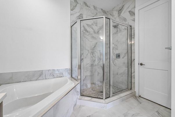 Bathroom, Glass Shower, Interior, Marble, Marble Walls