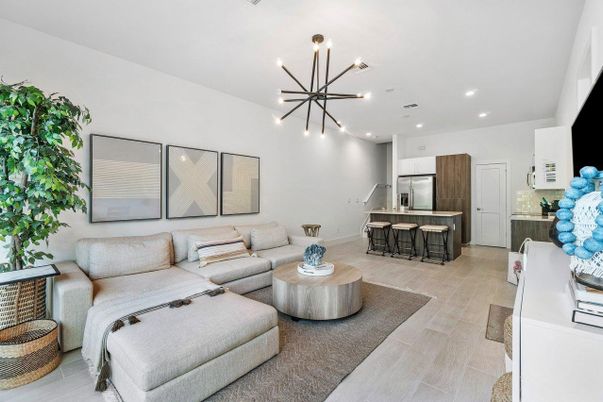 Interior, Kitchen, Living room, Pendant Lights, Recessed Lighting, Stainless Steel Appliances