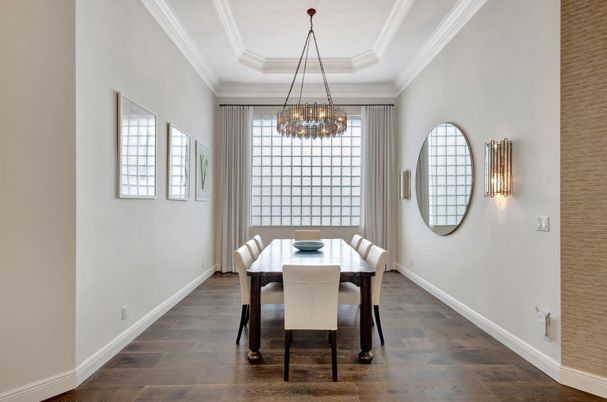 Chandelier, Dining room, Interior, Pendant Lights, Wood Texture Flooring