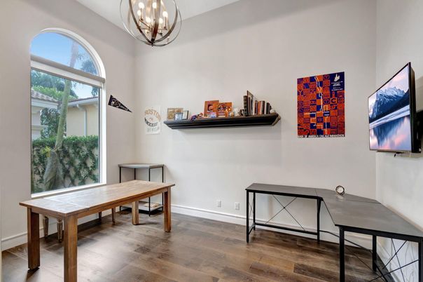 Interior, Pendant Lights, Wood Texture Flooring