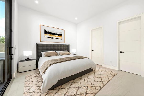 Bedroom, Interior, Recessed Lighting