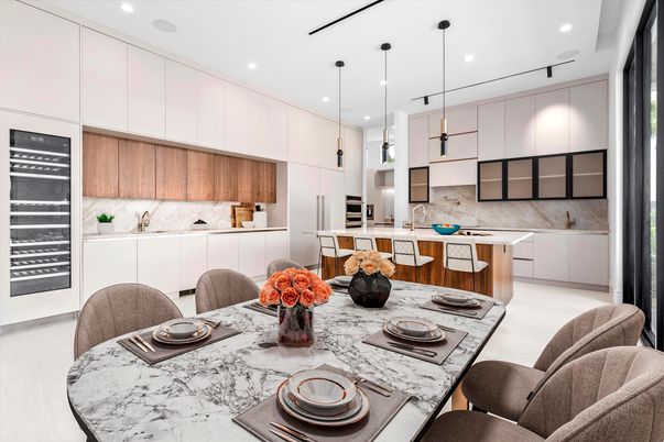 Interior, Kitchen, Pendant Lights, Recessed Lighting, Stainless Steel Appliances
