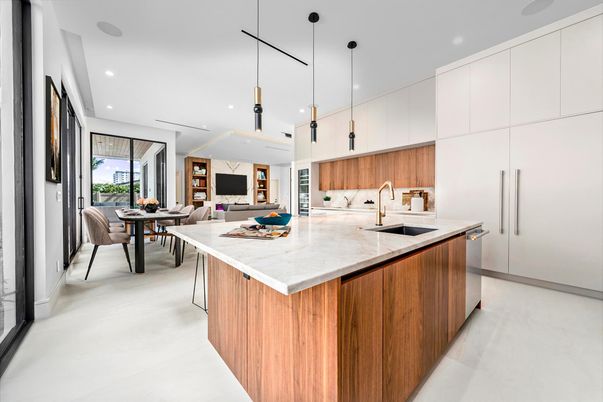 Dining room, Interior, Kitchen, Living room, Pendant Lights, Recessed Lighting