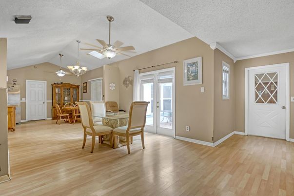 Dining room, Interior, Wood Texture Flooring