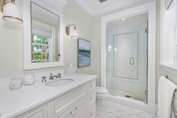Bathroom, Glass Shower, Interior, Marble