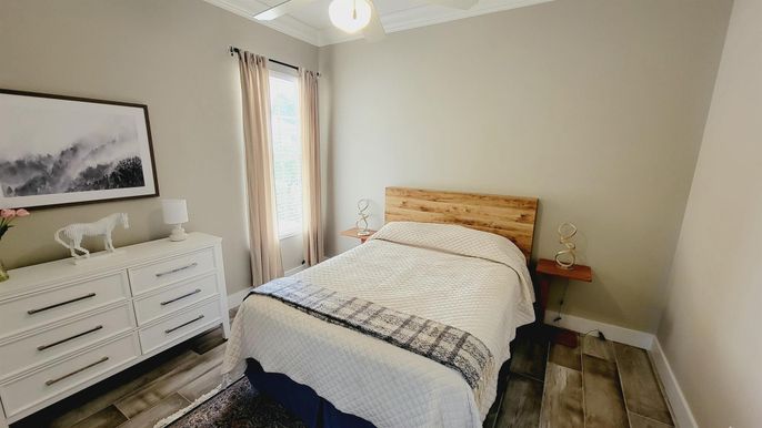 Bedroom, Interior, Wood Texture Flooring