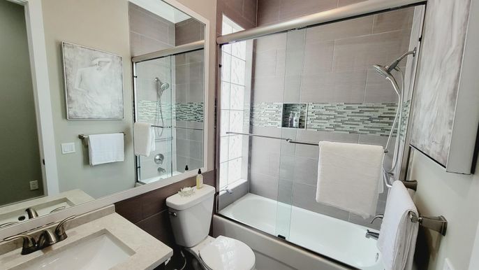 Bathroom, Glass Shower, Interior