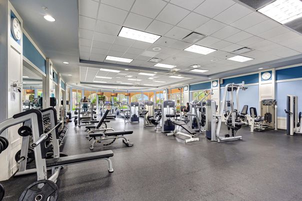 Fitness Equipment, Gym, Interior, Recessed Lighting