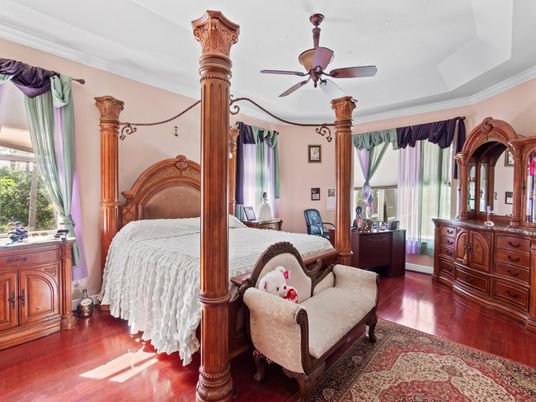 Bedroom, Interior, Wood Texture Flooring