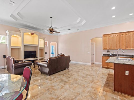 Interior, Kitchen, Living room, Recessed Lighting