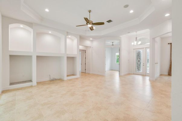 Empty room, Interior, Pendant Lights, Recessed Lighting