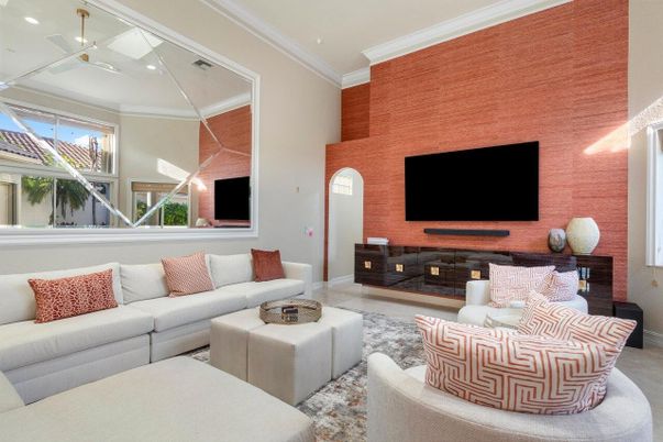 Fireplace, Interior, Living room, Recessed Lighting
