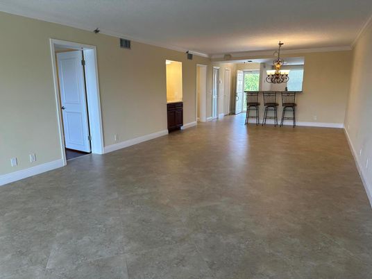 Chandelier, Empty room, Interior