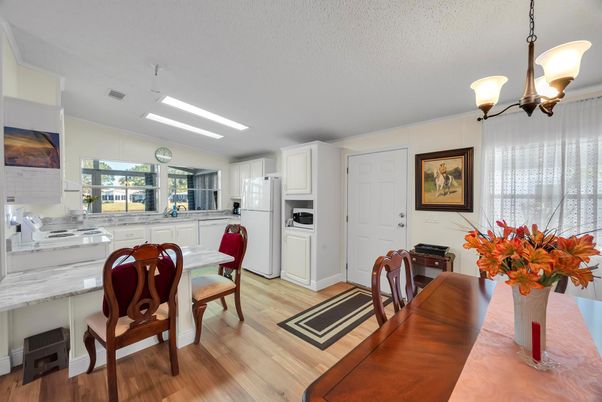 Dining room, Interior, Kitchen, Pendant Lights, Wood Texture Flooring