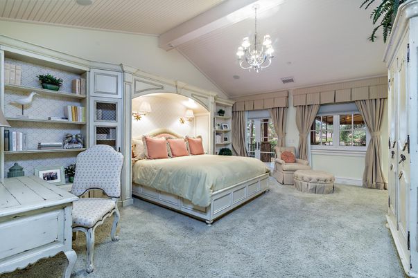 Bedroom, Chandelier, Interior