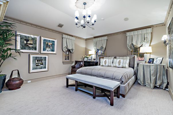 Bedroom, Chandelier, Interior