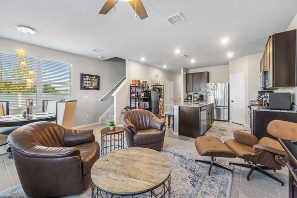 Dining room, Interior, Kitchen, Pendant Lights, Recessed Lighting, Stainless Steel Appliances
