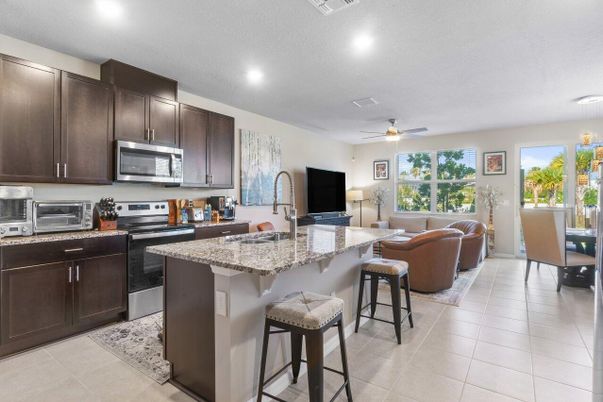 Dining room, Interior, Kitchen, Living room, Recessed Lighting, Stainless Steel Appliances