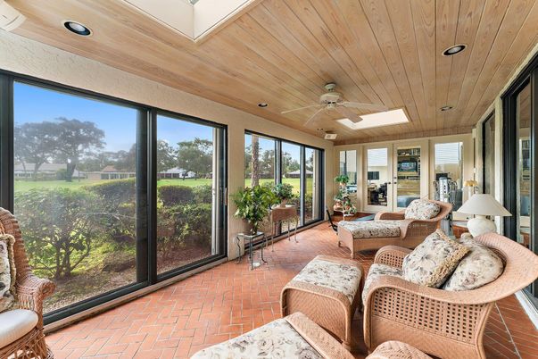 Interior, Living room, Recessed Lighting, Sun Room, Wooden Ceilings