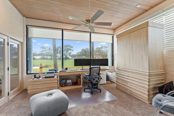 Home Office, Interior, Recessed Lighting, Wooden Ceilings