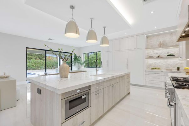 Interior, Kitchen, Pendant Lights, Recessed Lighting, Stainless Steel Appliances