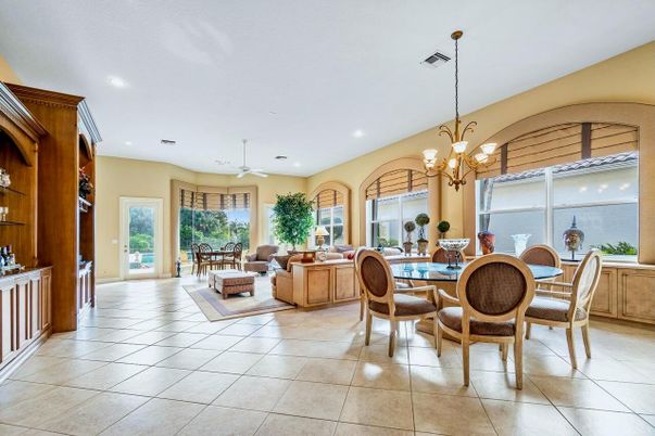 Chandelier, Dining room, Interior, Living room, Recessed Lighting