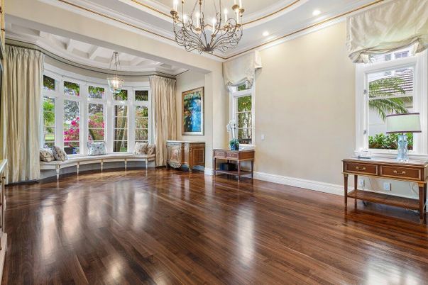 Chandelier, Interior, Recessed Lighting, Wood Texture Flooring