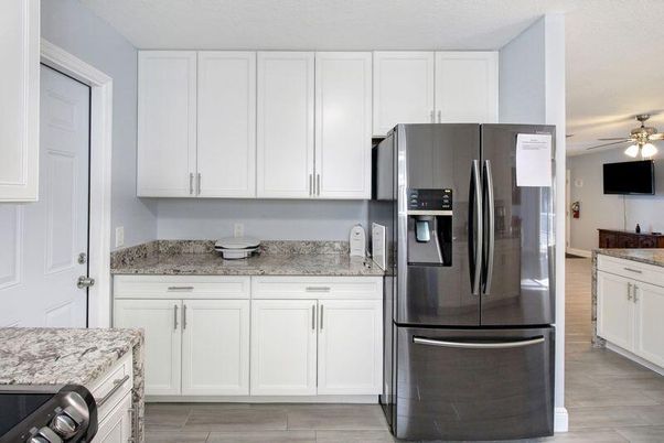 Interior, Kitchen, Wood Texture Flooring