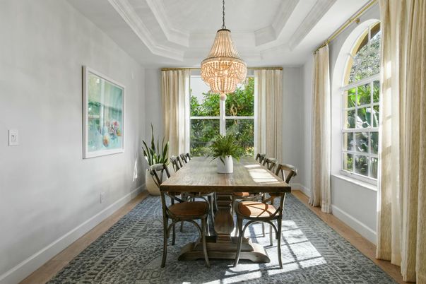 Chandelier, Dining room, Interior, Wood Texture Flooring
