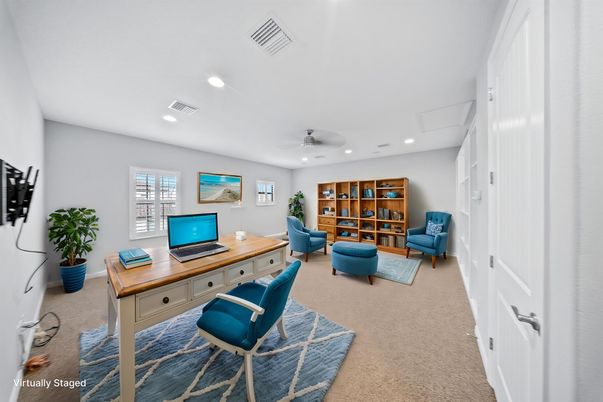 Home Office, Interior, Recessed Lighting