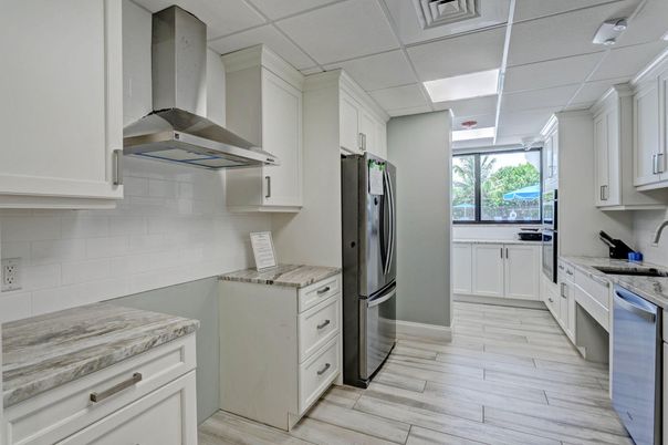 Interior, Kitchen, Wood Texture Flooring