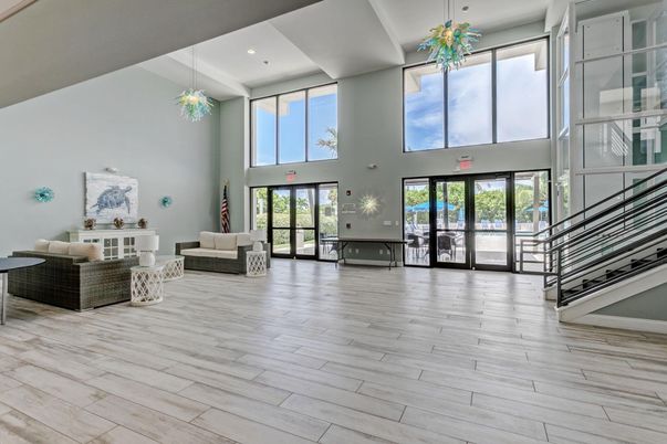 Interior, Living room, Pendant Lights, Recessed Lighting, Wood Texture Flooring