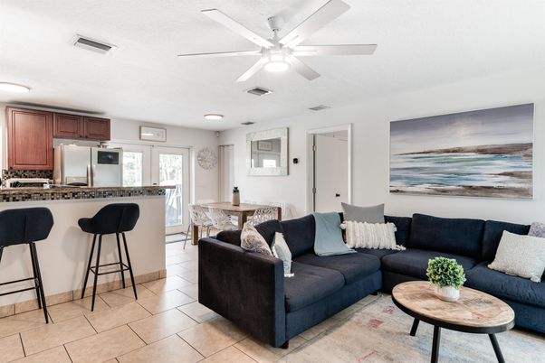 Dining room, Interior, Kitchen, Living room, Recessed Lighting