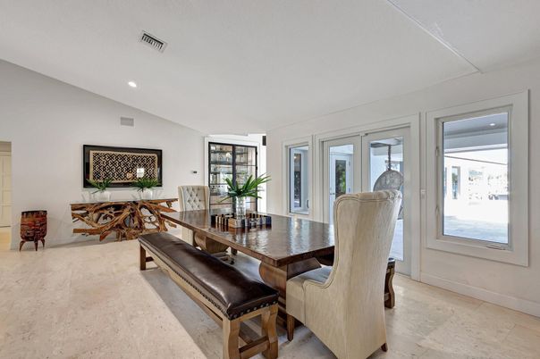 Dining room, Interior, Recessed Lighting