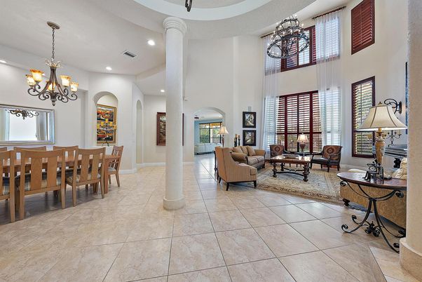 Chandelier, Dining room, Interior, Living room, Recessed Lighting