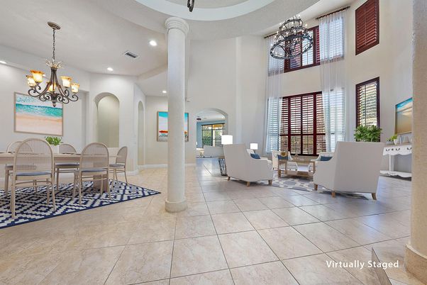 Chandelier, Dining room, Interior, Living room, Recessed Lighting