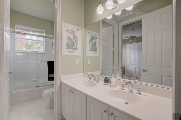 Bathroom, Dual Sink Vanities, Glass Shower, Interior