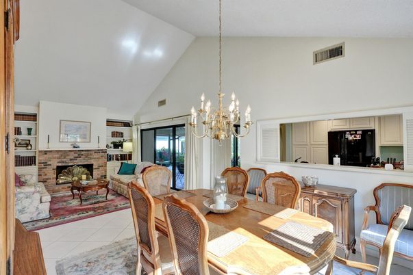 Chandelier, Dining room, Fireplace, Interior, Living room