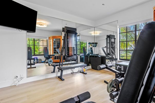 Fitness Equipment, Interior, Wood Texture Flooring