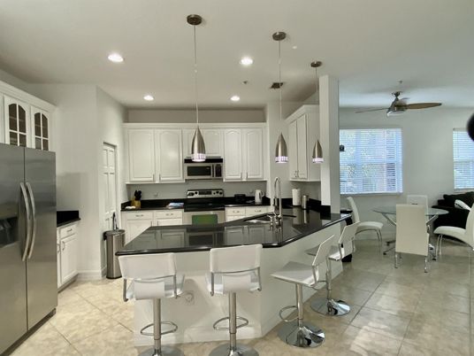 Dining room, Interior, Kitchen, Pendant Lights, Recessed Lighting, Stainless Steel Appliances