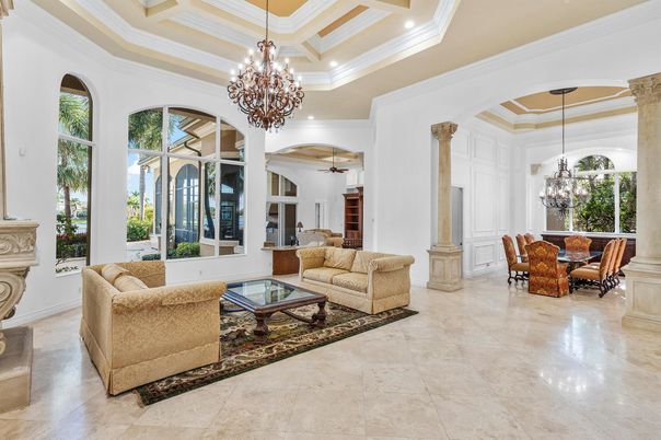 Chandelier, Dining room, Interior, Living room, Recessed Lighting